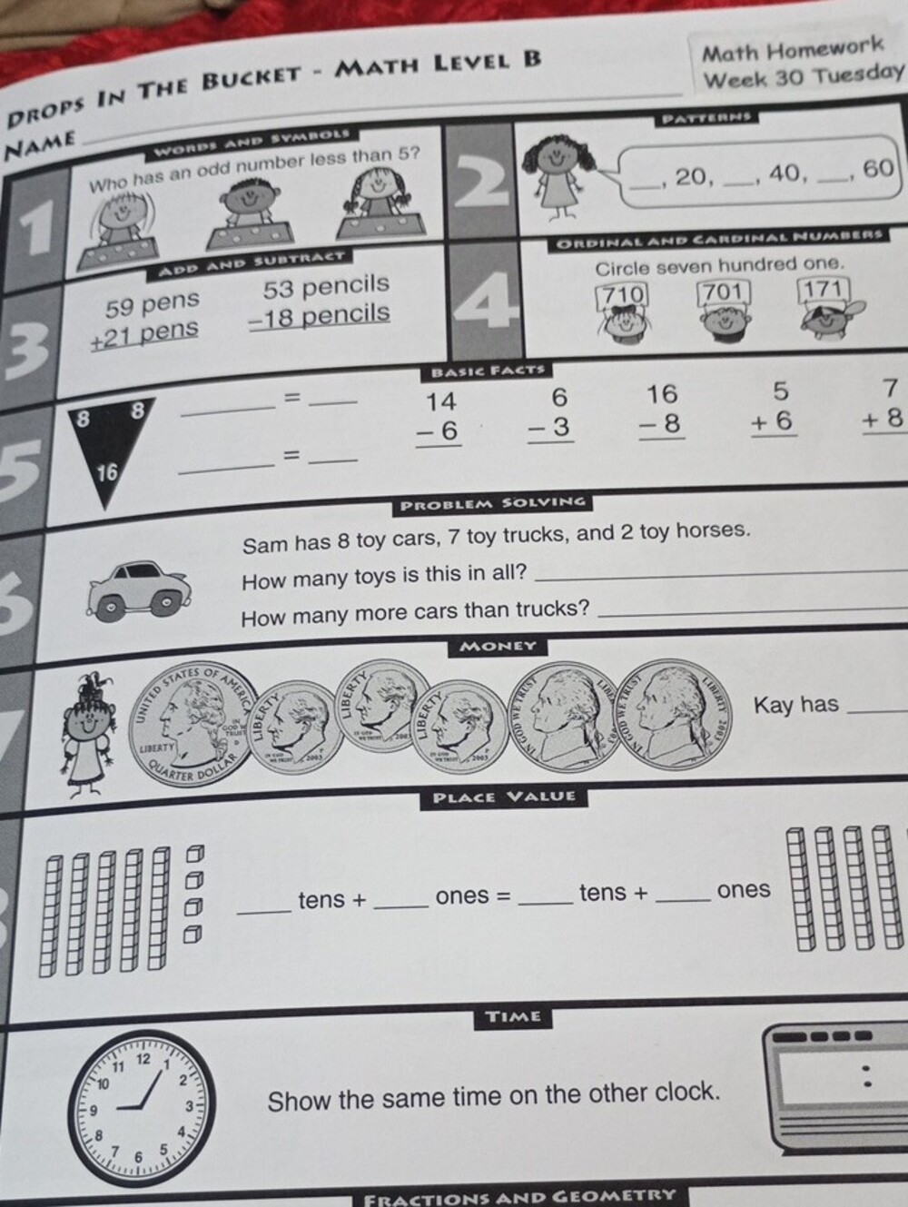 Drops In The Bucket Level B Math Grade 2 - Picture 15 of 16